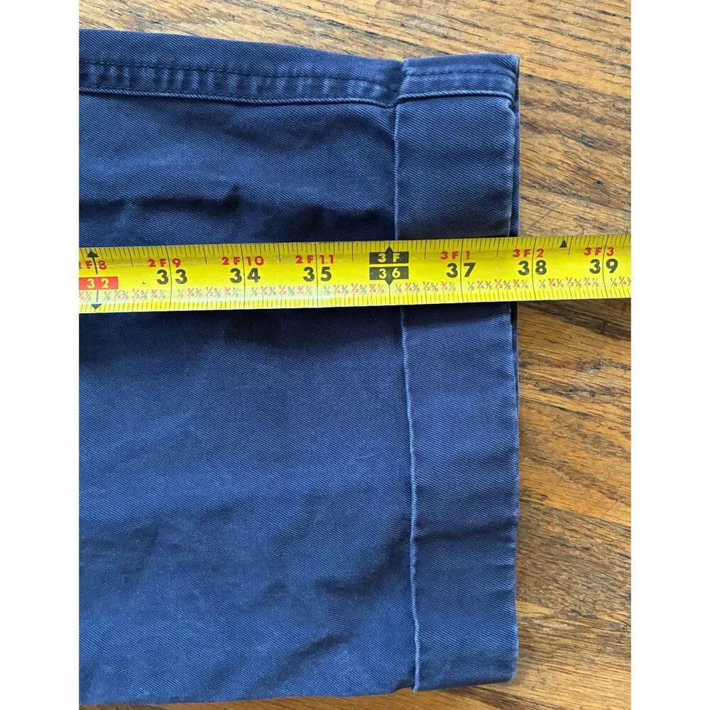 Vintage J. CREW Blue Oarsman Wide Leg Barrel Pants Trousers   Mens Size 29